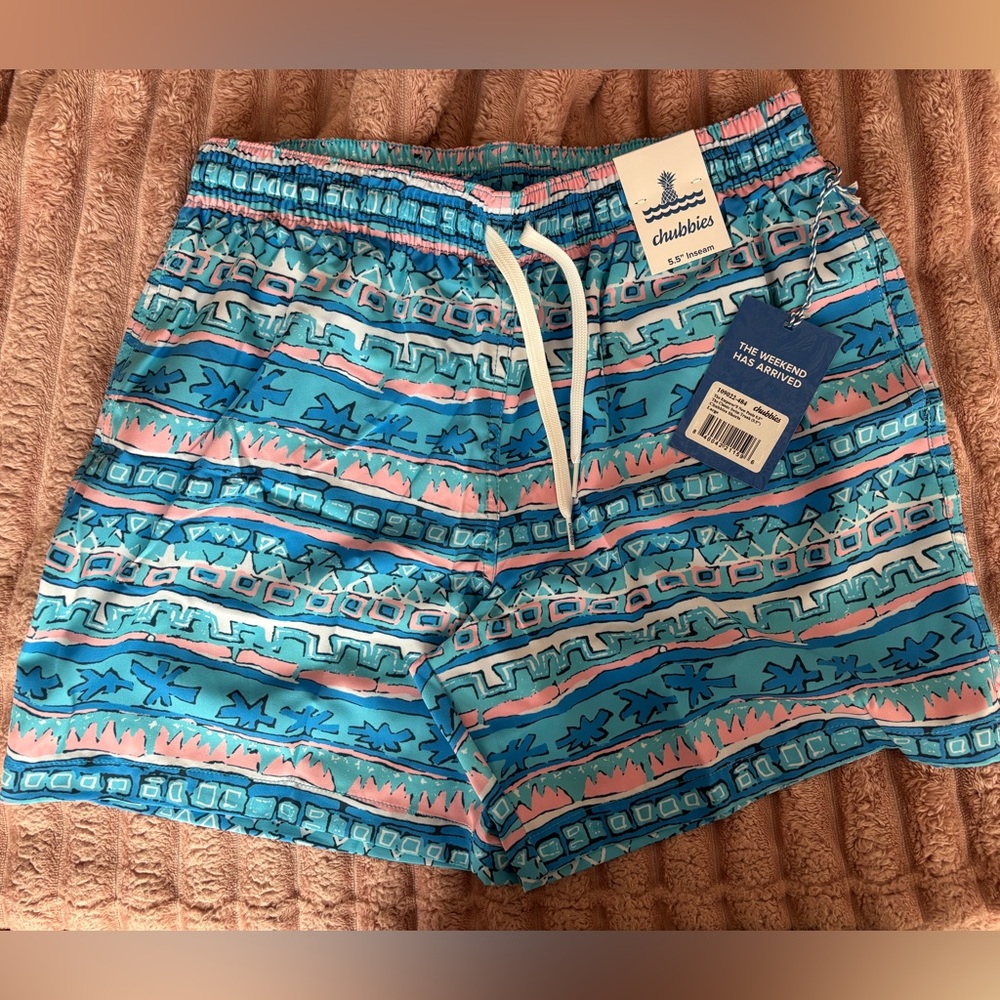 BRAND NEW Chubbies Classic Swim Trunks - Emperor’s New Pool 5.5” inseam